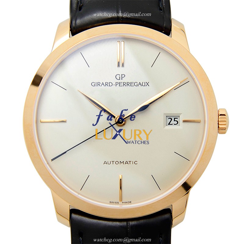 Girard Perregaux 4952552131BK6A Replica Watch 1966 Automatic White Dial 18kt Rose Gold Case - Luxury Replica Watch