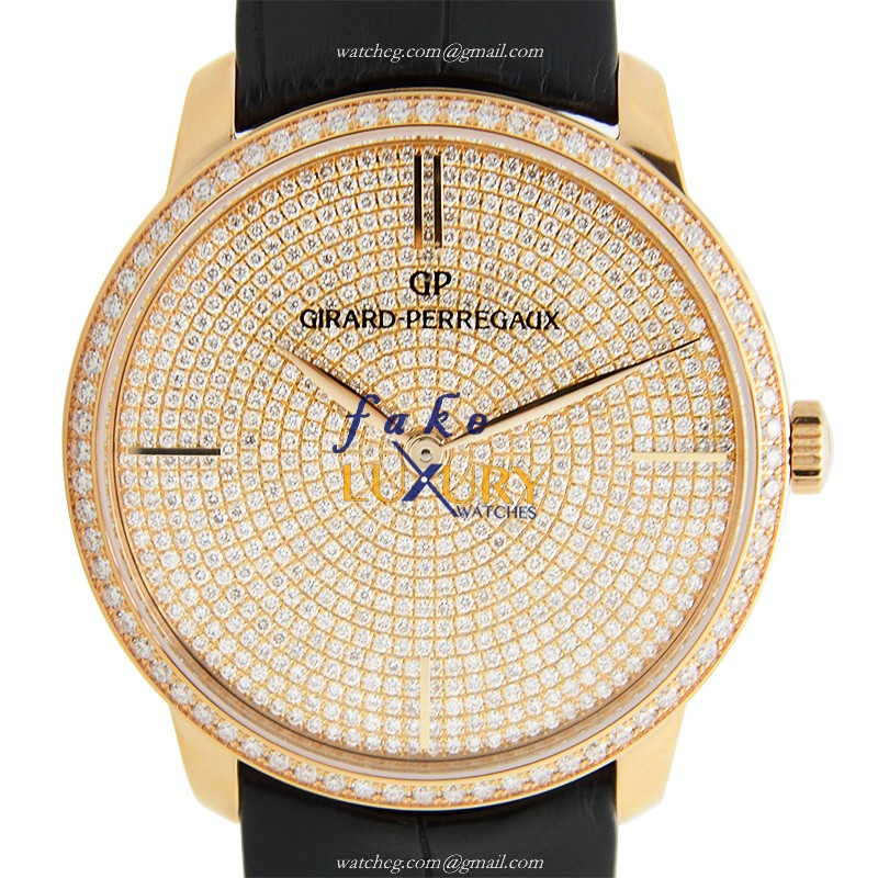 Girard Perregaux 1966 49525D52A1B1BK6A Replica Watch With Automatic Movement, 18kt Rose Gold Case - Luxury Replica Watch