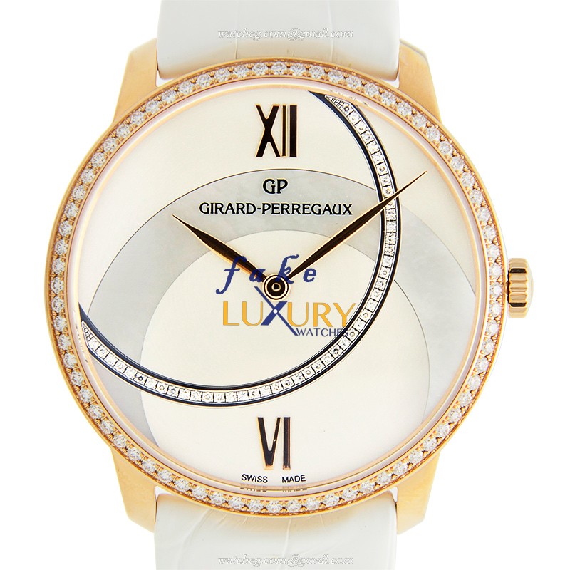 Girard Perregaux 49525D52ABD2BK8A | Automatic | 18kt Rose Gold & Diamonds | White Dial | Replica - Luxury Replica Watch