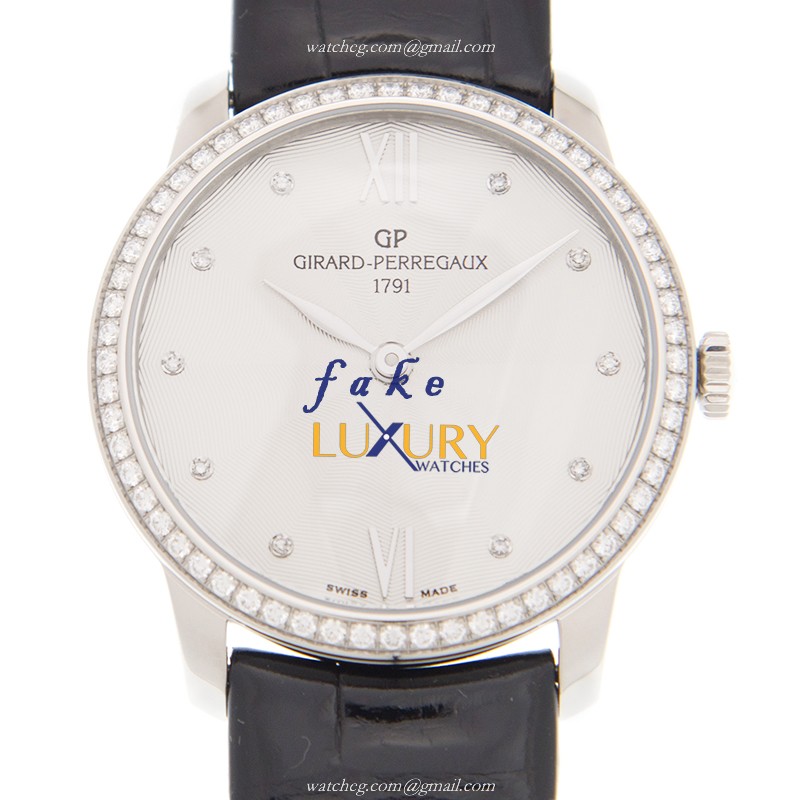 Girard Perregaux 49528D11A172-CB6A Replica Watch, Automatic Movement, Silver Dial, Steel & Diamonds - Luxury Replica Watch
