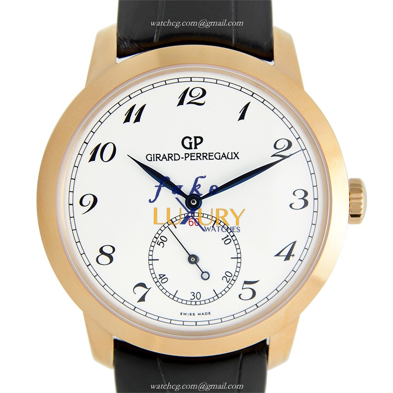 Girard Perregaux 1966 4953452711BK6A Automatic 18kt Rose Gold White Dial Replica Watch - Luxury Replica Watch