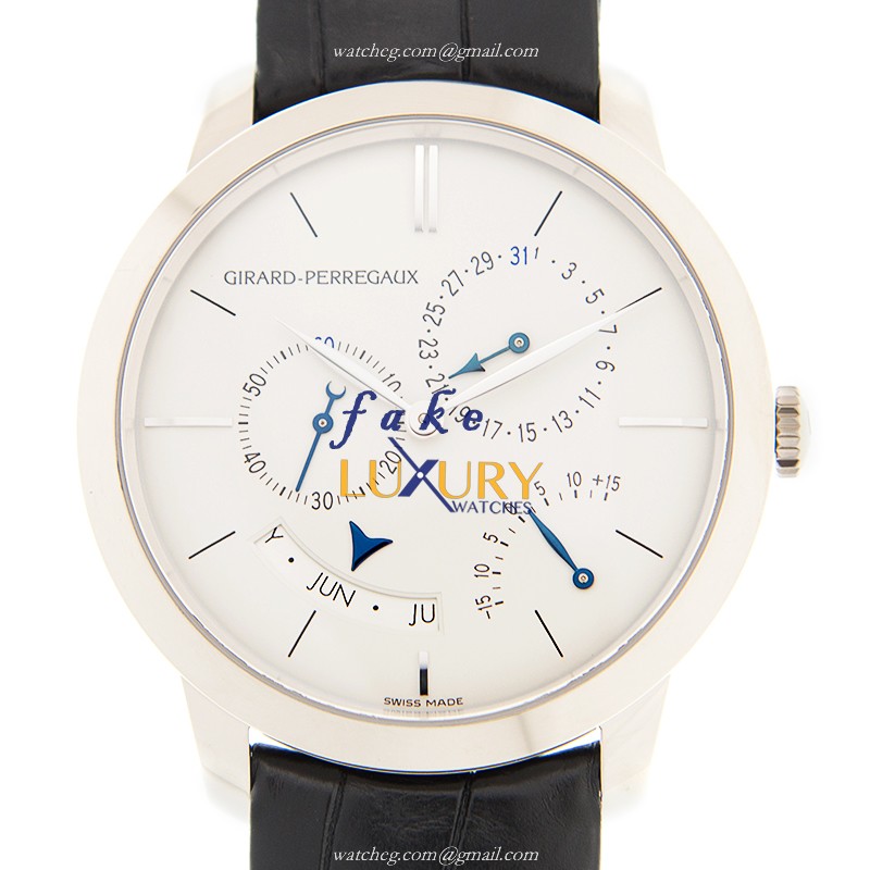 49538-53-133-BK6A - Girard Perregaux 1966 Replica Watch - 18kt White Gold - Automatic - Silver Dial - Luxury Replica Watch