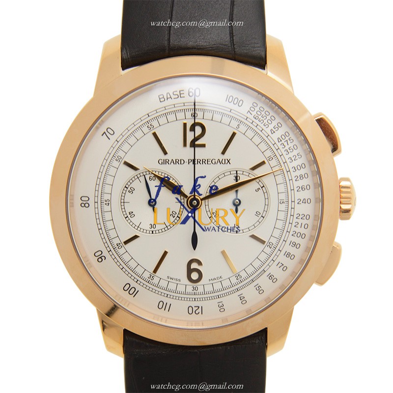 Girard Perregaux 49539-52-151-BK6B Classic Chronograph Replica Watch, Automatic, Rose Gold Case - Luxury Replica Watch