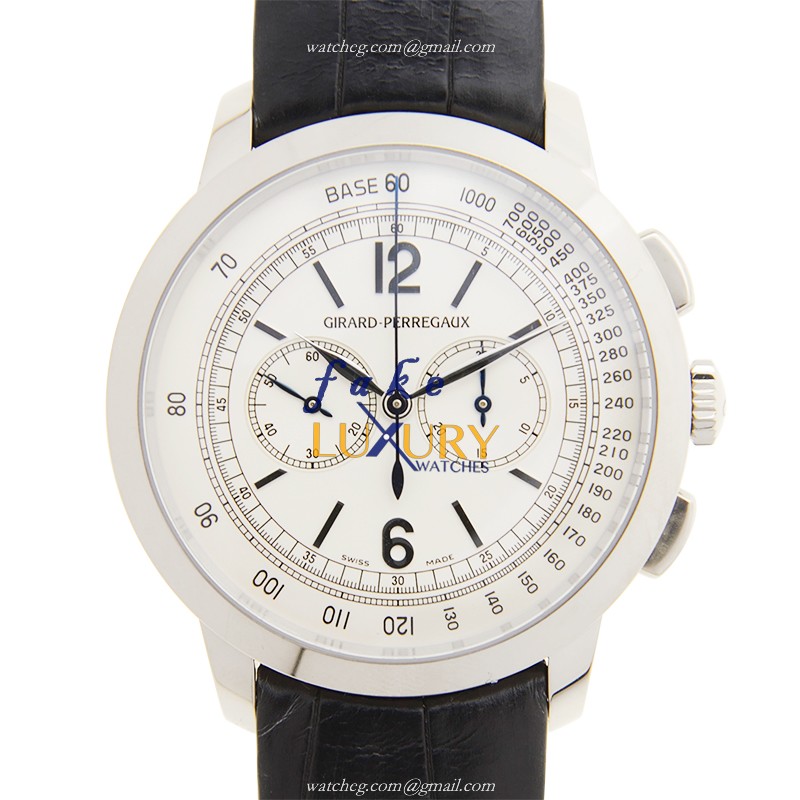 Girard Perregaux 49539-53-151-BK6A Replica 1966 Automatic Watch 40mm White Dial 18kt White Gold Case - Luxury Replica Watch