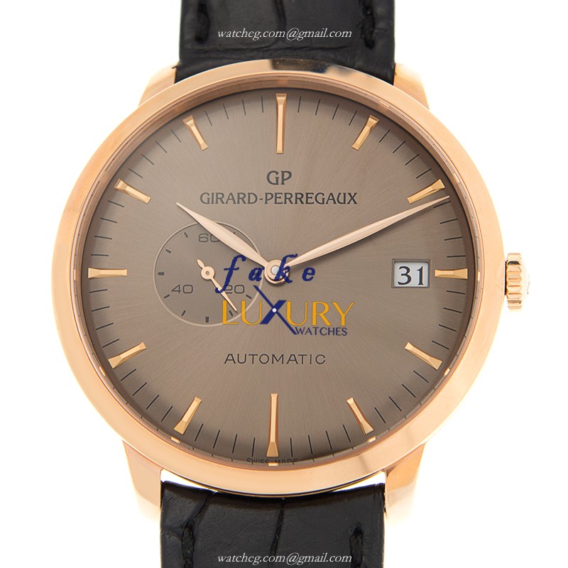 Girard Perregaux 1966 49543-52-B31-BK6A - Replica Watch - Automatic - 18kt Rose Gold - Brown Dial - Luxury Replica Watch
