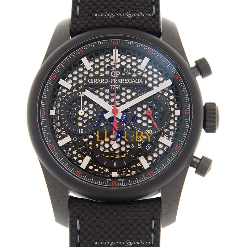 Girard Perregaux 49590-39-612-BB6B - Replica Watch - Automatic - Carbon Fiber Case - Black Dial - Luxury Replica Watch