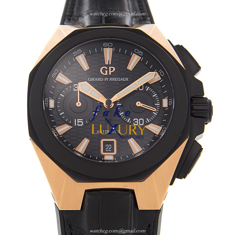 Girard Perregaux 49970-34-633-BB6B Replica Watch, Automatic Movement, Black Dial, Rose Gold & - Luxury Replica Watch