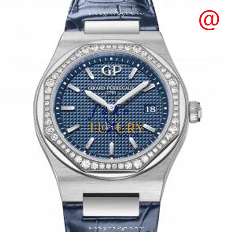 Girard Perregaux Laureato 80189D11A431-CB6A Automatic Blue Dial Stainless Steel Diamonds Replica - Luxury Replica Watch