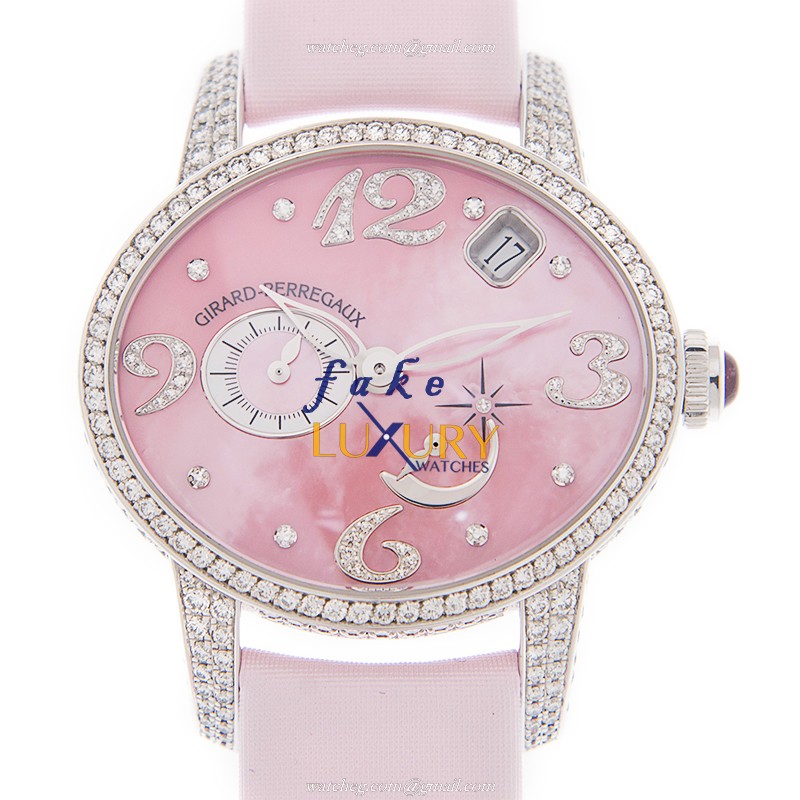 Girard Perregaux 80480D53P962-KK9D Replica Watch - 35mm Pink Mother of Pearl Dial - Automatic - Luxury Replica Watch