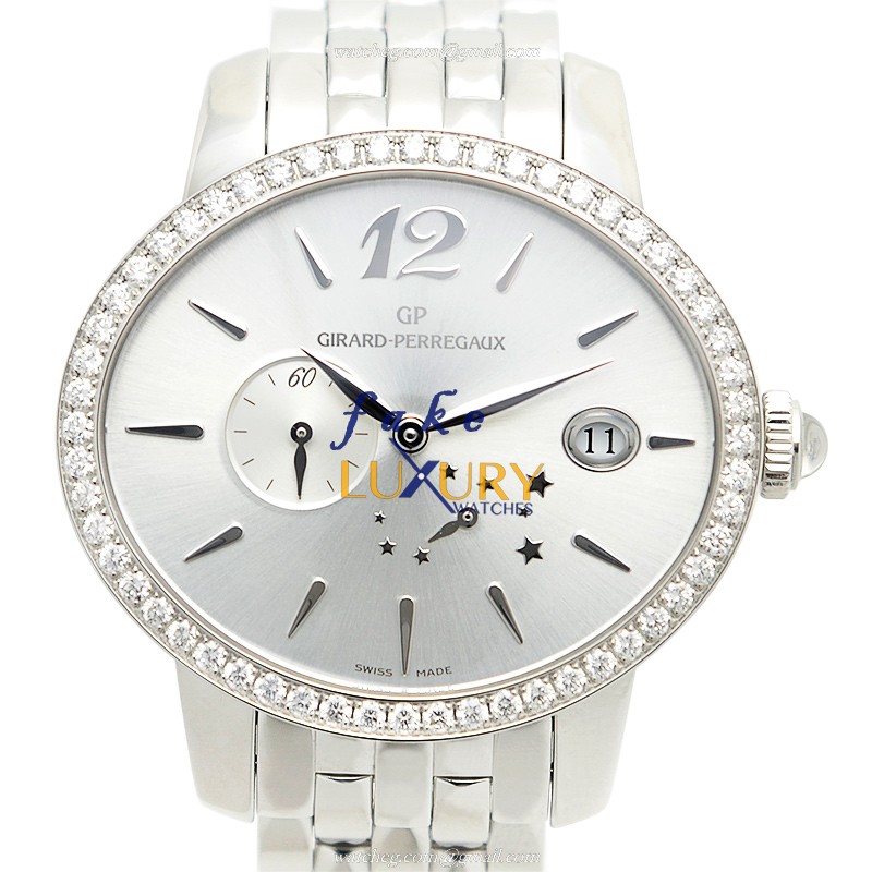 Girard Perregaux 80486D11A36111A Replica Watch, Automatic Movement, Silver Dial, Steel & Diamonds - Luxury Replica Watch