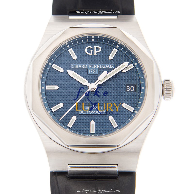 Girard Perregaux 81005-11-431-BB6A - Replica Watch - Laureato 38mm Automatic Blue Dial Steel Case - Luxury Replica Watch