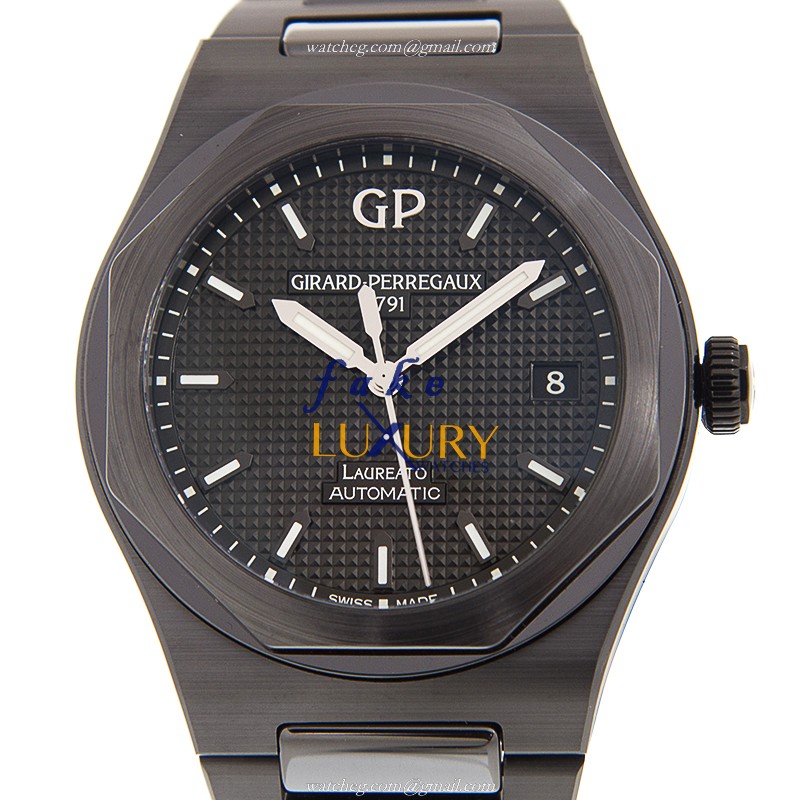 Girard Perregaux Laureato Automatic Ceramic 81005-32-631-32A Black Dial Replica Watch - Luxury Replica Watch