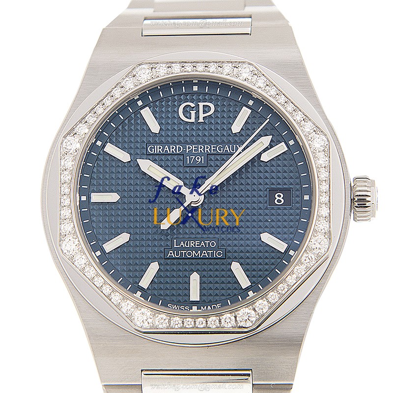 Girard Perregaux Laureato 81005D11A431-11A Replica Watch, Automatic, Blue Dial, Stainless Steel & - Luxury Replica Watch