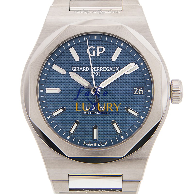 Girard Perregaux Laureato 81010-11-431-11A Replica Watch, Automatic, Blue Dial, Steel Case - Luxury Replica Watch