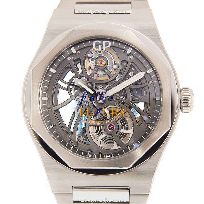 Girard Perregaux Laureato 81015-11-001-11A Replica Watch, Automatic, Transparent Skull Dial, Steel - Luxury Replica Watch