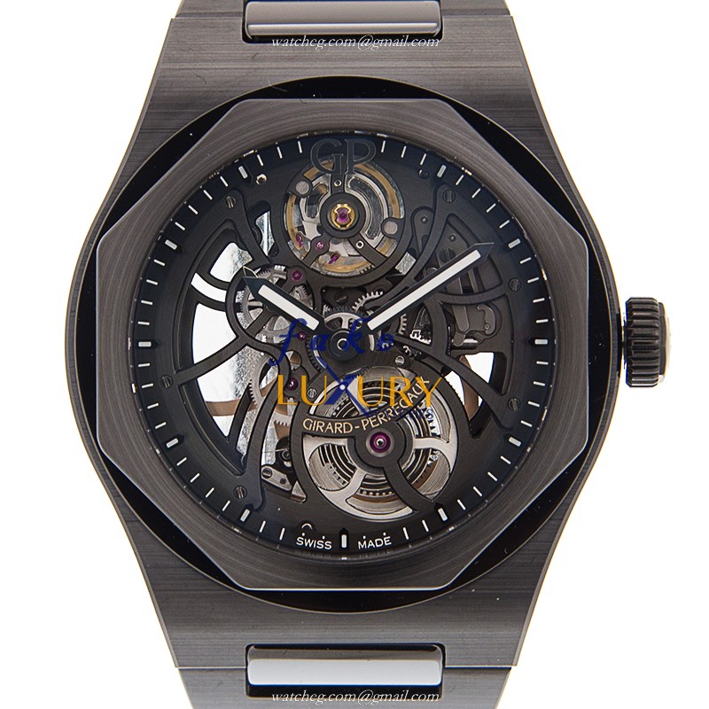 Girard Perregaux Laureato 81015-32-001-32A Automatic Ceramic Black Dial Replica Watch - Luxury Replica Watch
