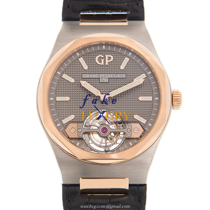 Girard Perregaux Laureato 99105-26-231-BB6A Automatic Gray Dial Rose Gold Steel Replica Watch - Luxury Replica Watch