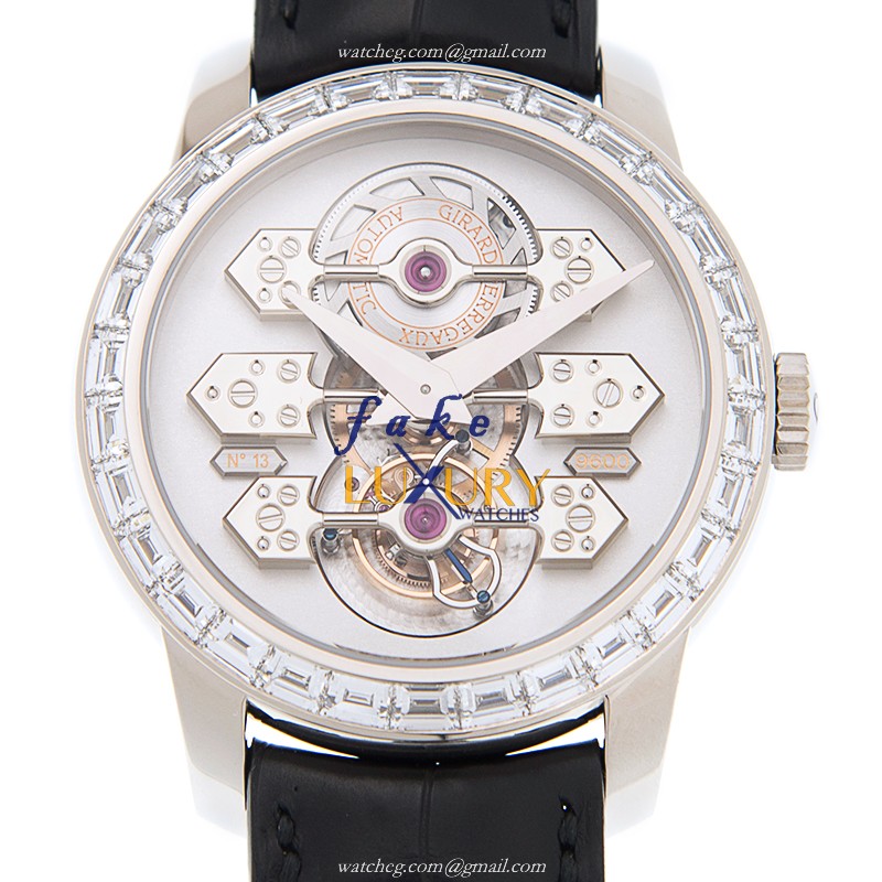 Girard Perregaux 99193B53A000-BA6A Replica Watch, Silver Dial, 18kt White Gold & Diamond Case - Luxury Replica Watch