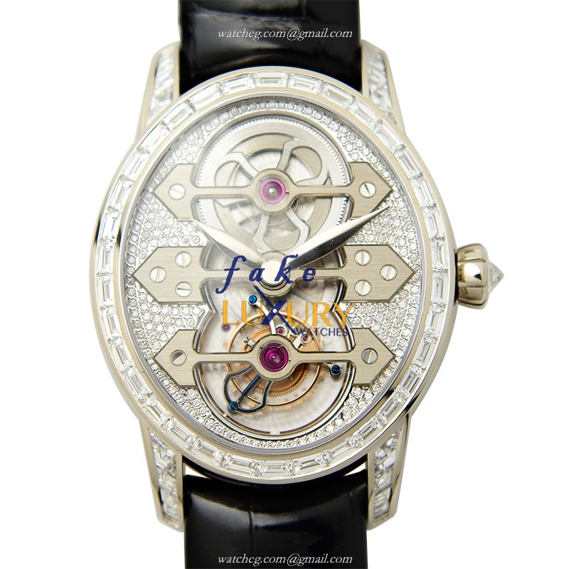 Girard Perregaux Replica Watch 99495D53B00ACK6A Manual Wind 18kt White Gold Diamond Silver Dial - Luxury Replica Watch