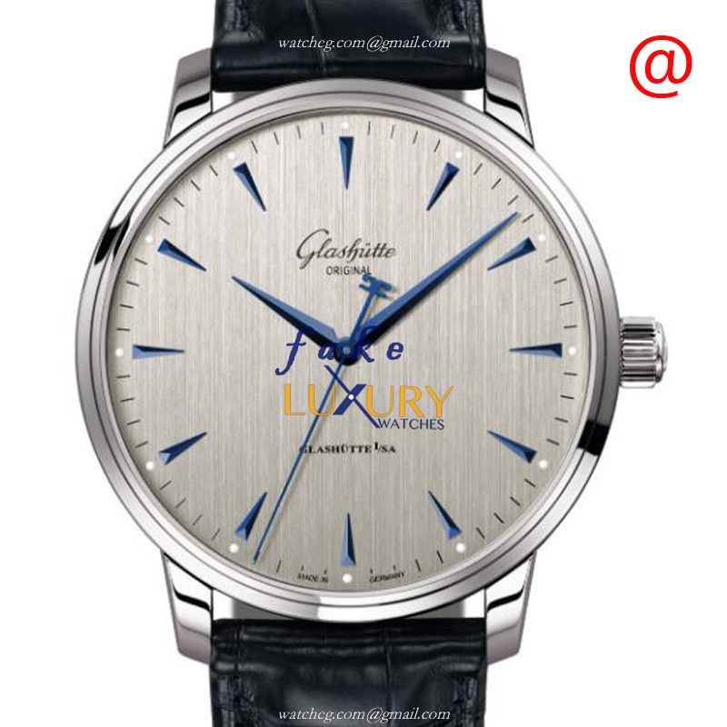 Glashutte Senator Manual Winding Skeletonized 1-36-01-07-02-30, Automatic, Silver Dial, Stainless - Luxury Replica Watch