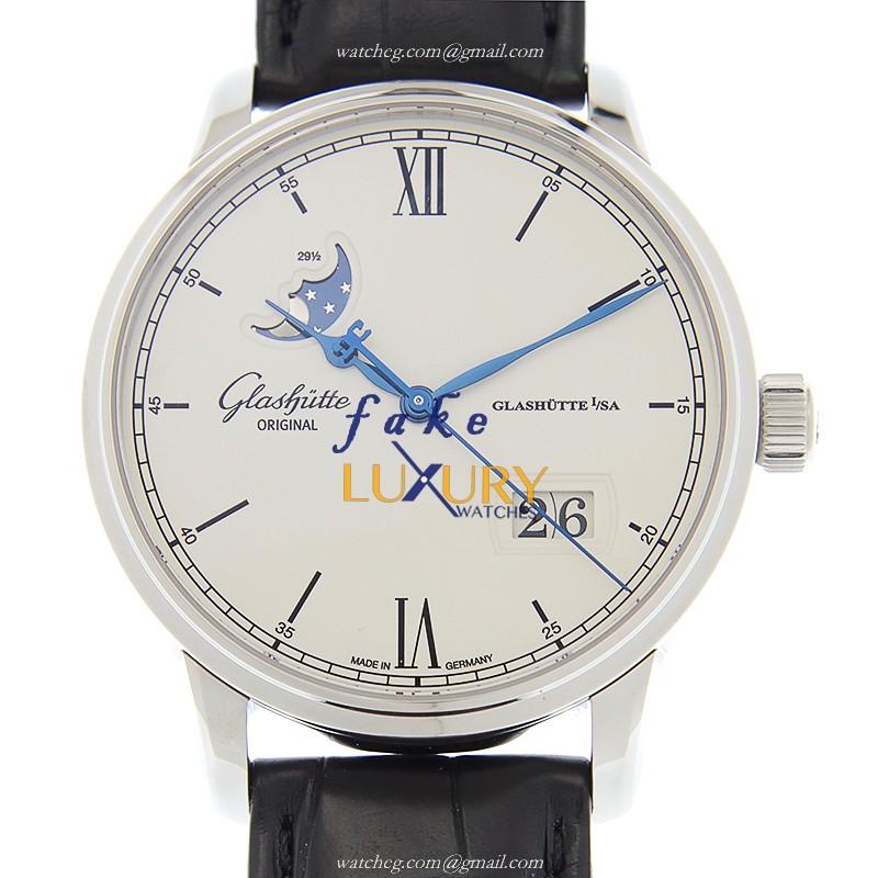 Glashutte Senator Manual Winding Skeletonized 1-36-04-01-02-30 - Automatic - White Dial - Steel - Luxury Replica Watch