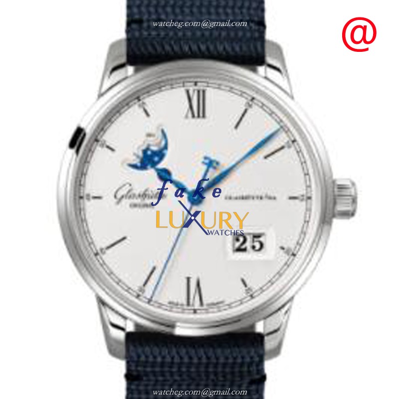 Glashutte 1-36-04-01-02-34 Senator Manual Winding Skeletonized Replica Watch, Silver Dial, Steel - Luxury Replica Watch
