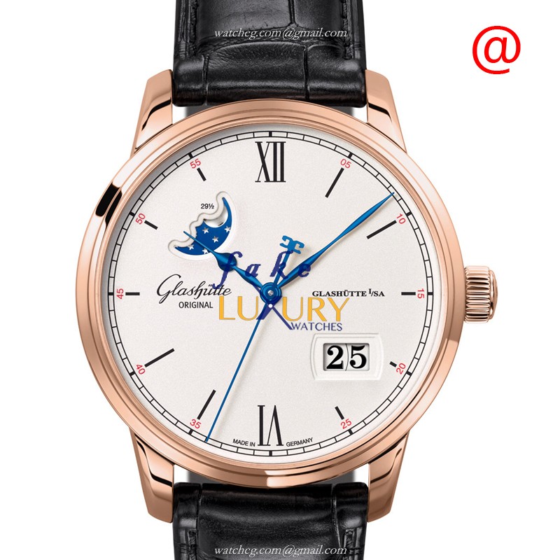 Glashutte Senator Manual Winding 1-36-04-02-05-30 | 18kt Rose Gold | Automatic | Silver Dial - Luxury Replica Watch