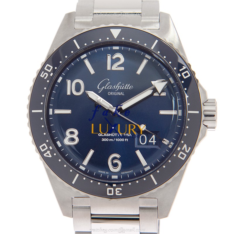 Glashutte 1-36-13-02-81-70 Spezialist Replica Watch With Blue Dial, Automatic Movement, Steel - Luxury Replica Watch