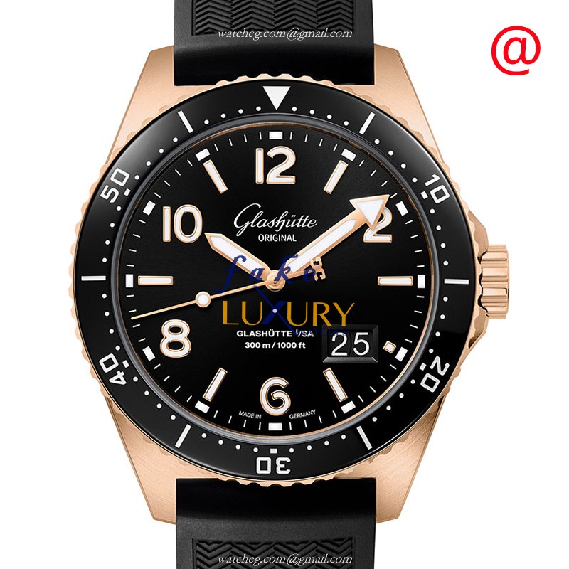 Glashutte 1-36-13-03-90-33 Replica Watch, Automatic Movement, 18kt Rose Gold Case, Black Dial - Luxury Replica Watch