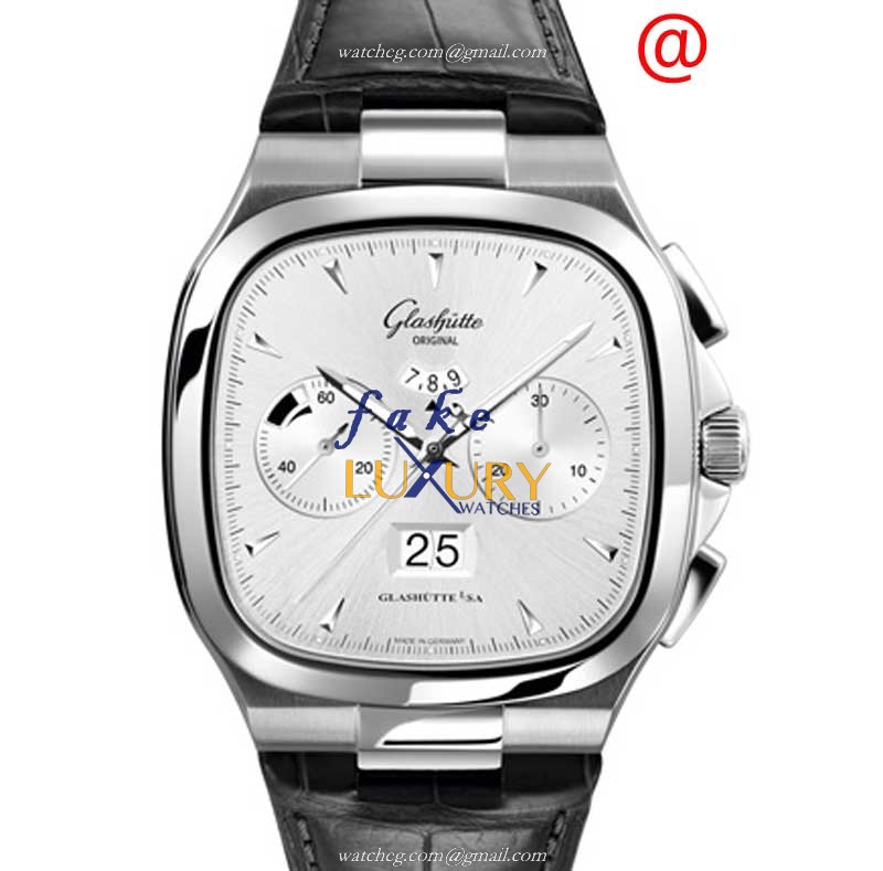 Glashutte 1-37-02-02-02-30 Retro Collection Replica Watch, Automatic, Silver Dial, Steel Case - Luxury Replica Watch
