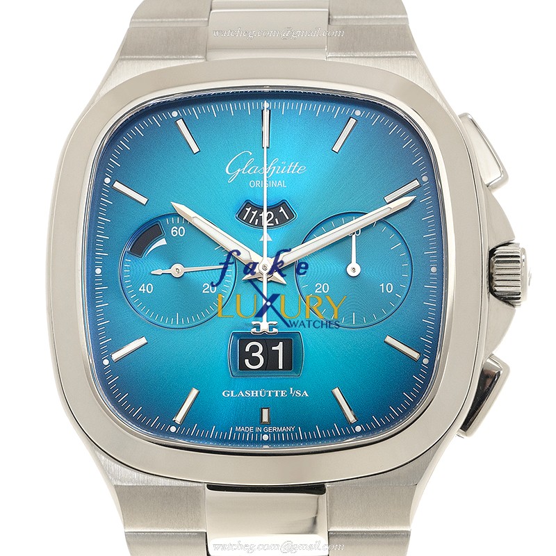 Glashutte 1-37-02-06-02-70 Retro Collection Replica Watch With Blue Dial, Automatic Movement, Steel - Luxury Replica Watch