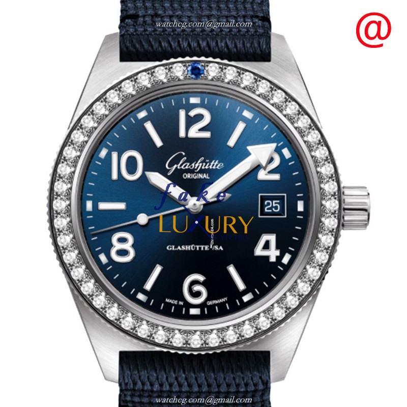 Glashutte 1-39-11-09-82-34 Spezialist Automatic Blue Dial Nylon Strap Replica Watch - Luxury Replica Watch
