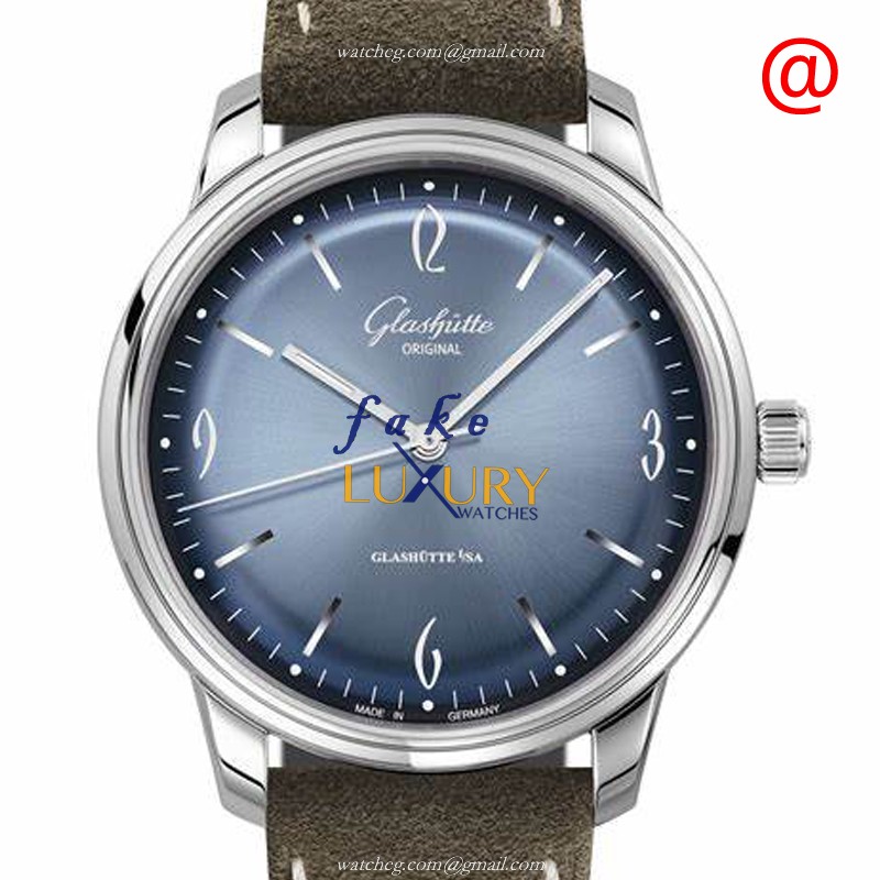 Glashutte 1-39-52-14-02-04 Retro Collection Replica Watch, Blue Dial, Automatic Movement, Steel Case - Luxury Replica Watch