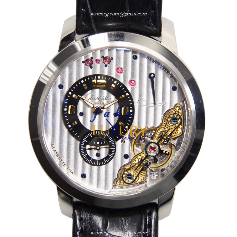 Glashutte 1-66-01-04-04-05 Replica Watch, Manual Wind, Silvery White Dial, White Gold Case - Luxury Replica Watch