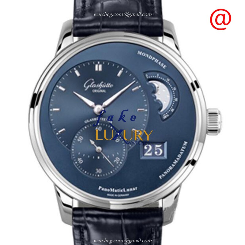 Glashutte 1-90-02-46-32-55 PANO Automatic Blue Dial Stainless Steel Replica Watch - Luxury Replica Watch