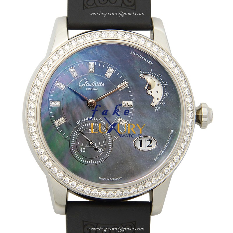 Glashutte 1-90-12-02-12-02 Replica Watch, Automatic Movement, Black Dial, Stainless Steel & - Luxury Replica Watch