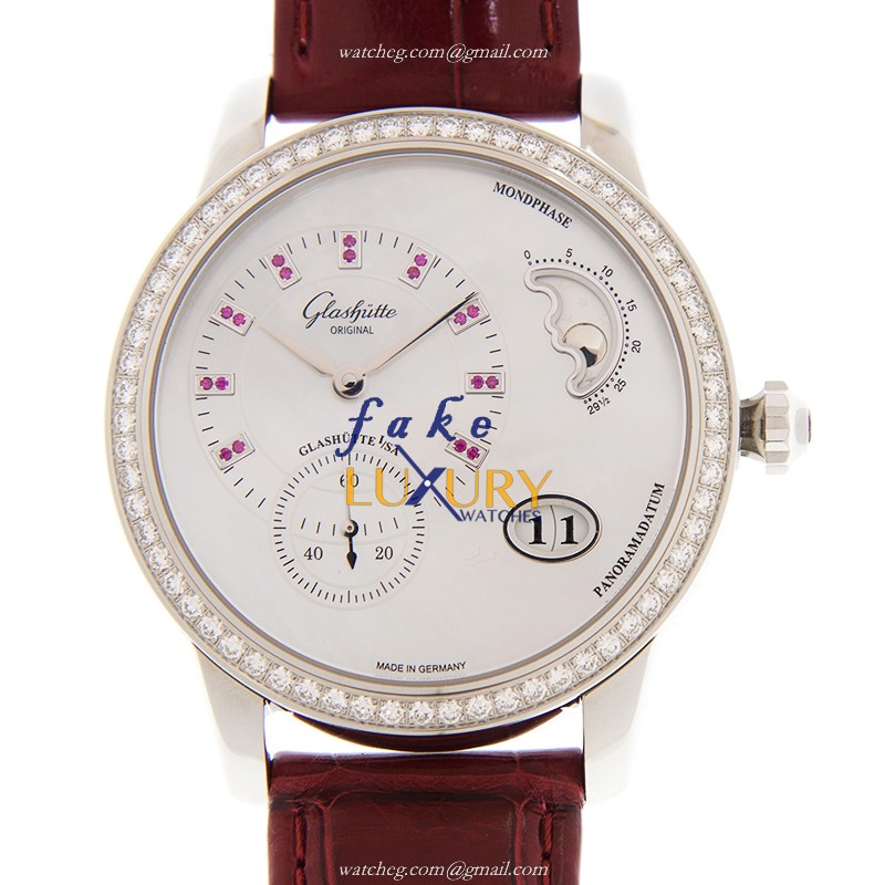 Glashutte 1-90-12-05-30-01 PANO Replica Watch, Automatic Movement, White Dial, 18kt Gold Case - Luxury Replica Watch