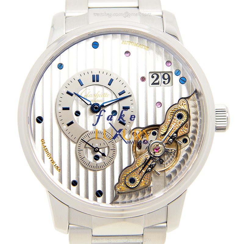 1-91-02-02-02-70 - Glashutte PANO Automatic Replica Watch Silver Dial Stainless Steel - Luxury Replica Watch