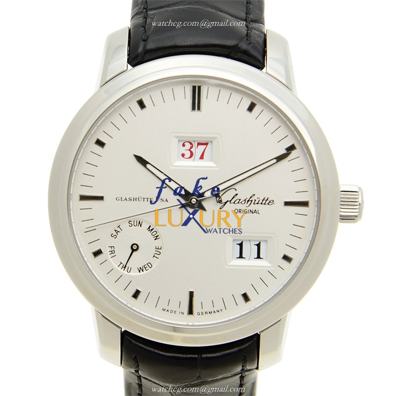 Glashutte Senator Manual Winding Skeletonized 100-05-13-02-04, Automatic, Silver Dial, Steel - Luxury Replica Watch