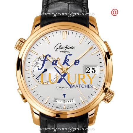 Glashutte 100-13-01-01-04 Senator Automatic Skeletonized 18kt Rose Gold Black Alligator Replica - Luxury Replica Watch