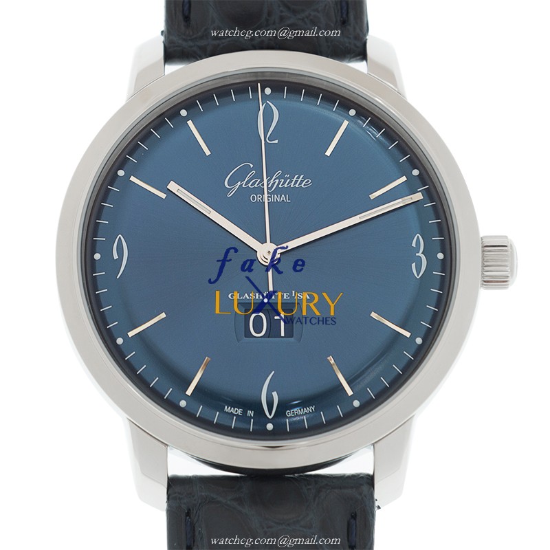 Glashutte Senator Sixties 2-39-47-06-02-04 Blue Dial Automatic Steel Replica Watch - Luxury Replica Watch