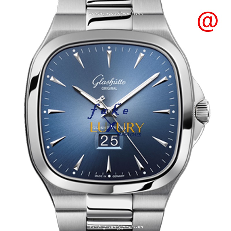 Glashutte 2-39-47-13-12-14 Retro Collection Replica Watch, Blue Dial, Steel Bracelet - Luxury Replica Watch
