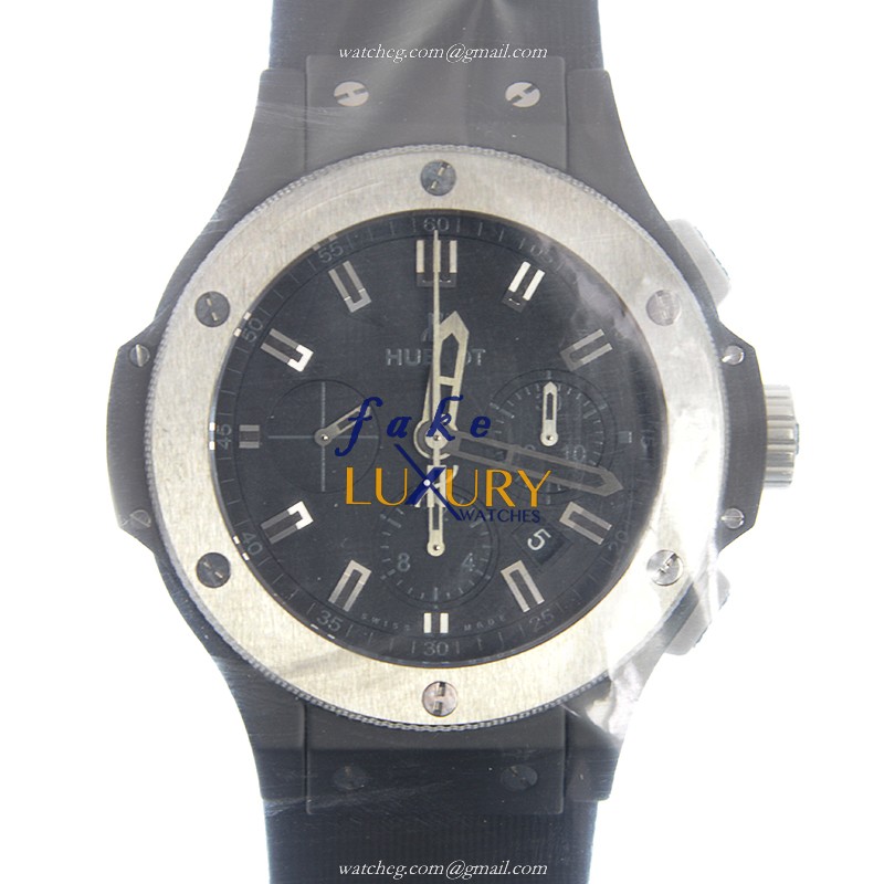 Hublot 301.CK.1140.RX Quartz Ceramic BIG BANG Replica Watch, Automatic, Black Dial, Rubber Strap - Luxury Replica Watch