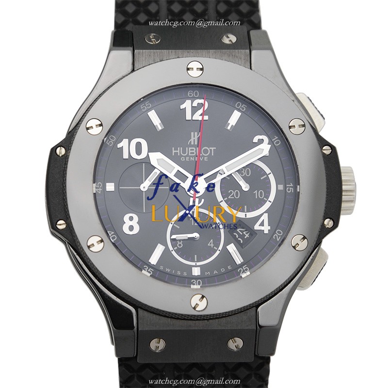 Hublot 301.CX.130.RX Replica Watch - Automatic Ceramic BIG BANG 41mm Case, Black Dial & Rubber Strap - Luxury Replica Watch