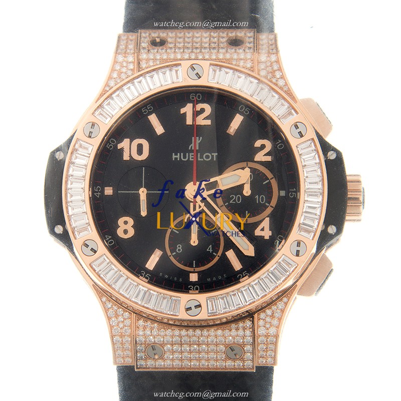 Hublot 301.PX.130.RX.094 BIG BANG Auto 18kt Rose Gold Diamonds Replica Watch, Swiss Movement - Luxury Replica Watch
