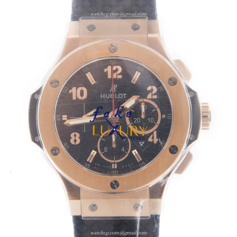 - HUB301PX130RX - Hublot BIG BANG Automatic 18kt Rose Gold Replica Watch - Black Dial - Luxury Replica Watch