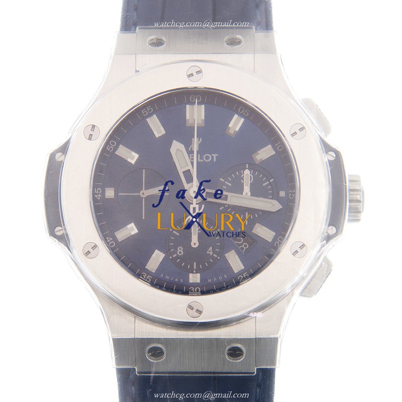 -301.SX.7170.LR - Hublot BIG BANG Automatic Replica Watch - Blue Dial & Alligator Strap - Luxury Replica Watch