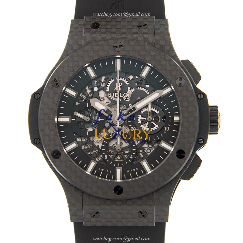 Hublot Big Bang 311.QX.1124.RX Replica Watch With Carbon Fiber Case, Black Dial, Rubber Strap - Luxury Replica Watch