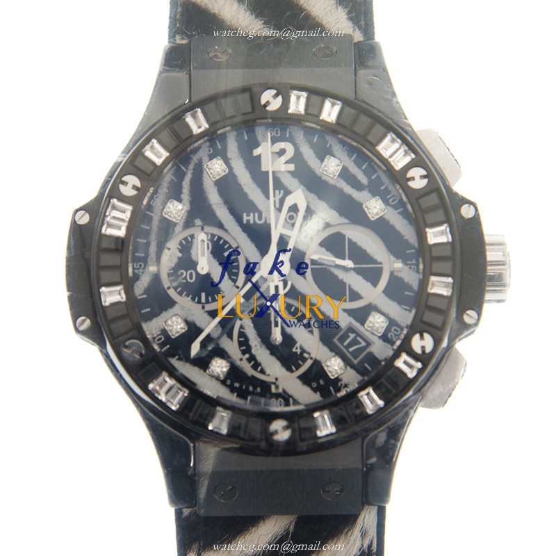 Hublot 341.CV.7517.VR.1975 BIG BANG Ceramic Diamond Replica Watch, Automatic Movement, Black & - Luxury Replica Watch