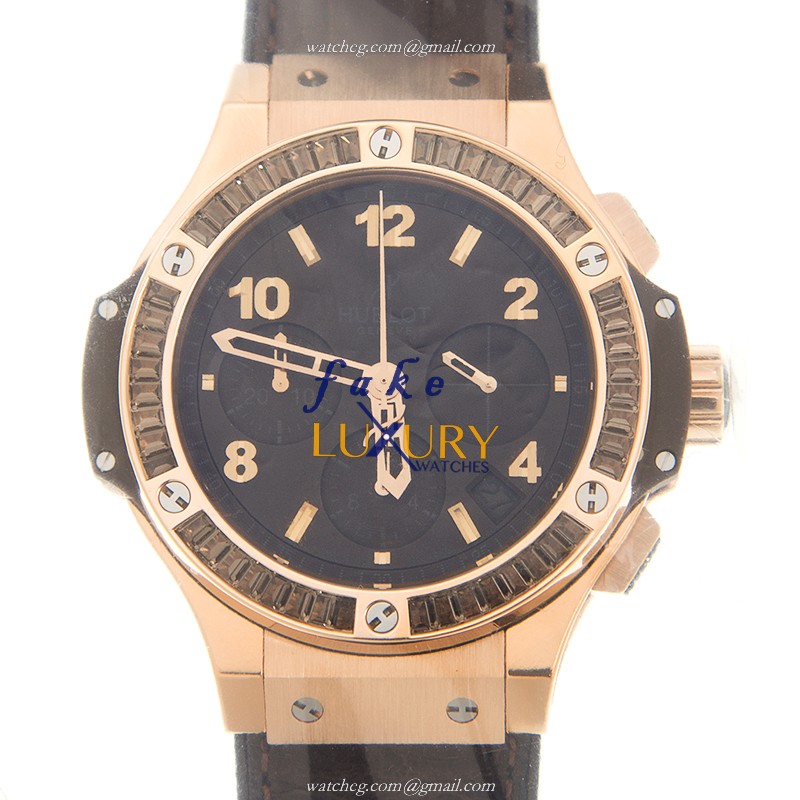 - HUB341.PC.5490.LR.1916 Hublot BIG BANG Automatic 18kt Rose Gold Replica Watch - Dark Brown - Luxury Replica Watch